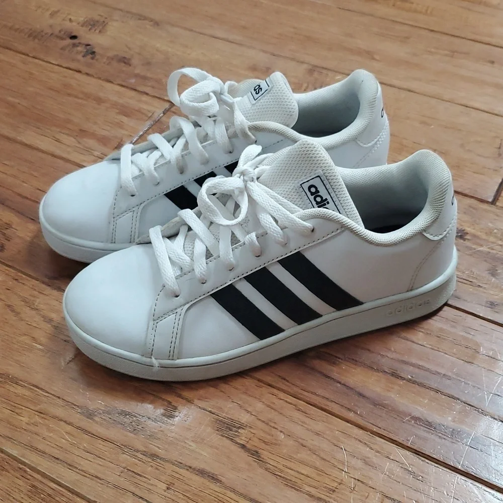 Adidas Grand Court 2.0 White and Black Sneakers
